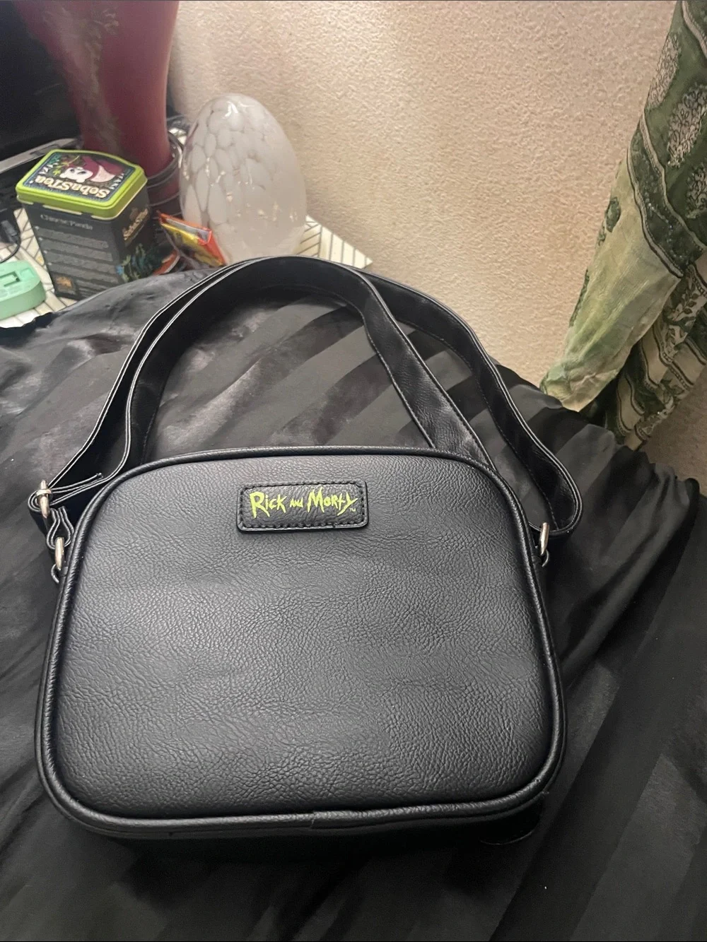 Loungefly Green Swirl Graphic Messenger Bag